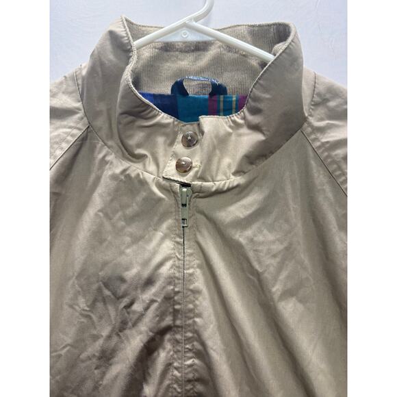 Vintage 1980s Par Four Sportswear Jacket Size XXL Tall (48-50) Beige Plaid Lined - Picture 2 of 10